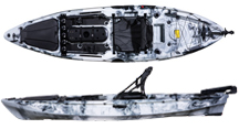 angler pro kayak top and side view