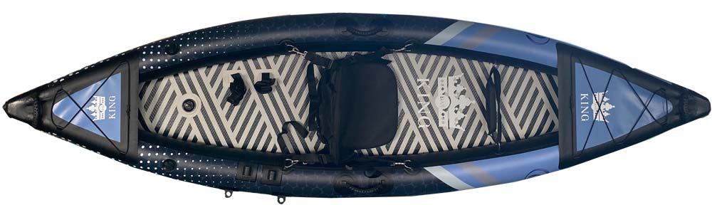 Inflatable kayak in blue