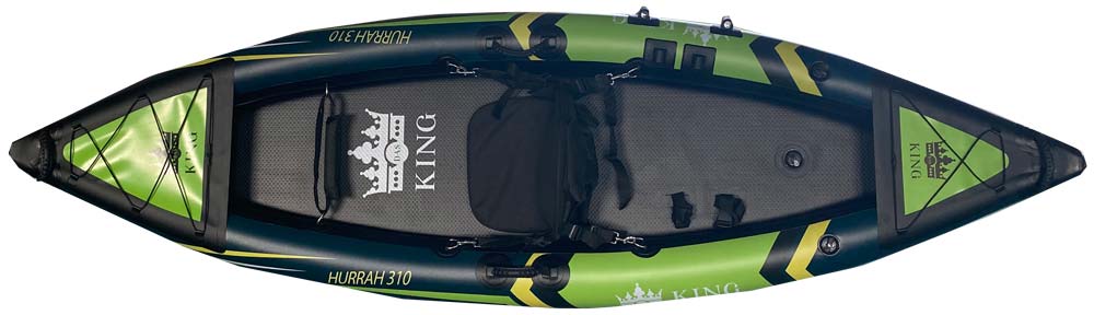 Inflatable kayak in green